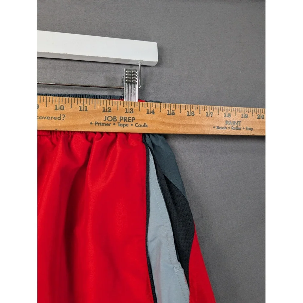 Nike Mens Red Gray Swim Trunks Board Shorts NESS6350 Size‎ Large